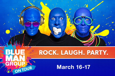Blue Man Group Rock. Laugh. Party